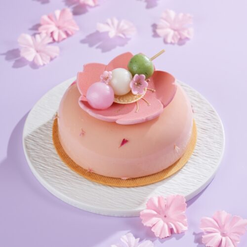 櫻花白豆士多啤梨蛋糕